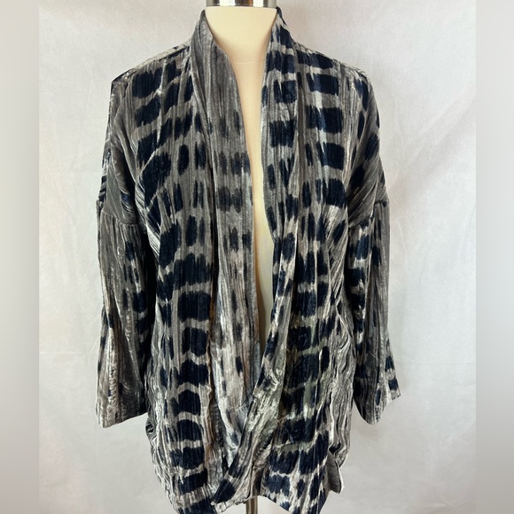 J Jill crushed velvet cardigan size petite large LP - Picture 1 of 6